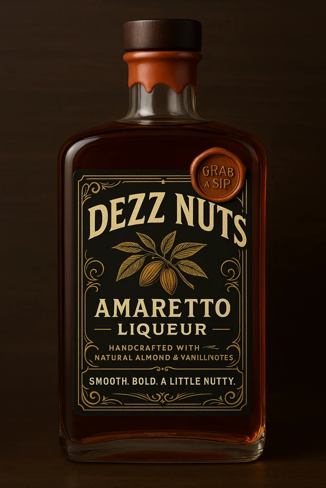 Dezz Nuts Amaretto Liqueur bottle